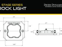 Stage Series Rock Light Flush Mount Adapter Kit (one) Diode Dynamics