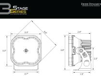 SS3 LED Bumper 1.25 Inch Roll Bar Kit, Sport White SAE Fog (Pair) Diode Dynamics