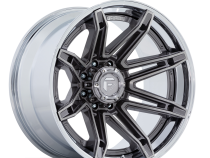 Aluminum Wheels 22X10 Brawl FC401AP 6 On 135 Platinum Silver Chrome Lip 87.1 Bore -18 Offset Fuel Off Road Wheels