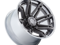 Aluminum Wheels 22X10 Brawl FC401AP 6 On 135 Platinum Silver Chrome Lip 87.1 Bore -18 Offset Fuel Off Road Wheels