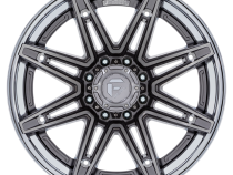 Aluminum Wheels 22X10 Brawl FC401AP 6 On 135 Platinum Silver Chrome Lip 87.1 Bore -18 Offset Fuel Off Road Wheels