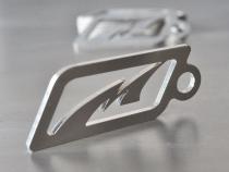Key Chain 2-7/8x 1 inch Tall Brushed Finish Motobilt
