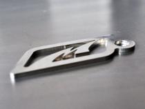 Key Chain 2-7/8x 1 inch Tall Brushed Finish Motobilt
