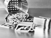 Key Chain 2-7/8x 1 inch Tall Brushed Finish Motobilt