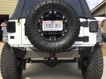 Jeep JK Rear Stubby Bumper 07-18 Wrangler JK Bare Steel Motobilt