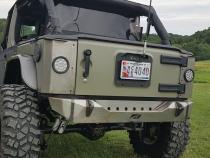 Jeep JK Rear Stubby Bumper 07-18 Wrangler JK Bare Steel Motobilt