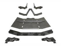 4 Link Suspension Bracket Kit With Skid Plate For 07-11 Jeep JKU Bare Steel Motobilt