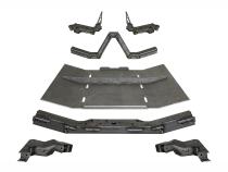 4 Link Suspension Bracket Kit With Skid Plate For 12-18 Jeep JKU Bare Steel Motobilt