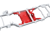 4 Link Suspension Bracket Kit With Skid Plate For 12-18 Jeep JKU Bare Steel Motobilt