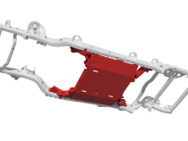 4 Link Suspension Bracket Kit With Skid Plate For 12-18 Jeep JKU Bare Steel Motobilt