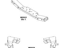 4 Link Front Suspension Brackets With Transmission Crossmember For 12-18 Jeep JKU Bare Steel Motobilt