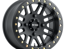 Aluminum Wheels 15x8 MR406 Beadlock UTV Bolt Pattern 4 On 156 Offset -2 Lip Size 2.17 Matte Black MB Method