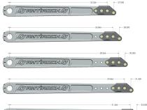 Antirock Aluminum Prerunner Arms 27 Inch-33 Inch Long C-C 35 Spline Incl. Hardware RockJock 4x4