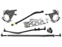 Currectlync Wrangler JK High Steer Kit For Ram Assist. Incl. Knuckles Drag Link Tie Rod Jeep JL/JT Trac Bar Trac Bar Reloc/Ram Mount Tie Rod Clamp RockJock 4x4
