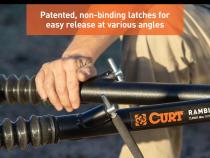 Curt Rambler Steel RV Tow Bar 7500 Lbs. 2 Inch Shank) Includes Tow Bar Safety Cables Hitch Pin and Clip RockJock 4X4